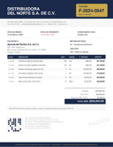 Sample invoice document